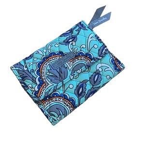Vera Bradley Aqua Paisley Quilted Wallet